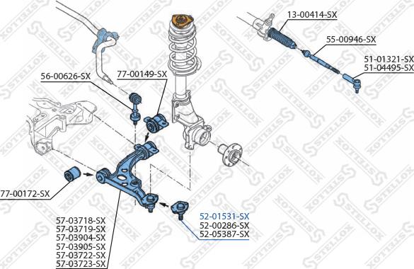 Stellox 52-01531-SX - Giunto di supporto / guida autozon.pro