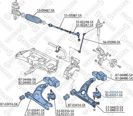 Stellox 52-03350-SX - Giunto di supporto / guida autozon.pro