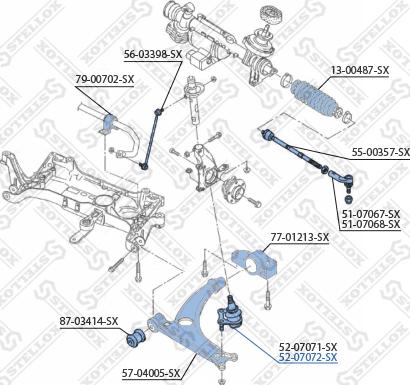 Stellox 52-07072-SX - Giunto di supporto / guida autozon.pro