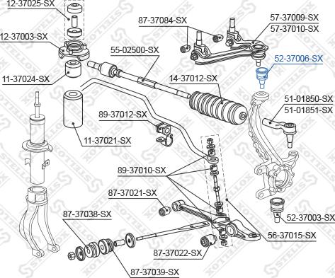 Stellox 52-37006-SX - Giunto di supporto / guida autozon.pro