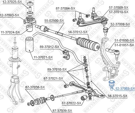 Stellox 52-37003-SX - Giunto di supporto / guida autozon.pro