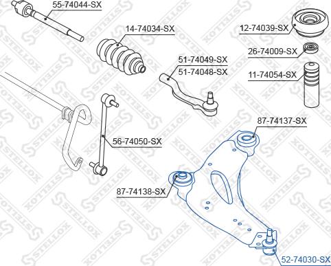 Stellox 52-74030-SX - Giunto di supporto / guida autozon.pro