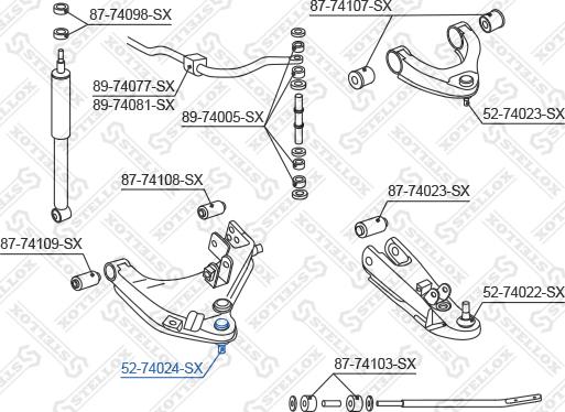 Stellox 52-74024-SX - Giunto di supporto / guida autozon.pro