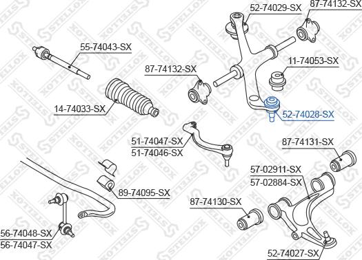 Stellox 52-74028-SX - Giunto di supporto / guida autozon.pro