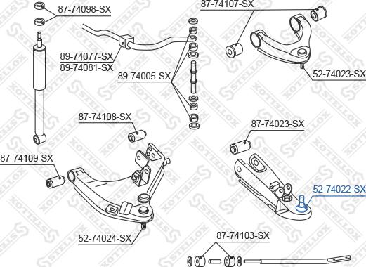 Stellox 52-74022-SX - Giunto di supporto / guida autozon.pro