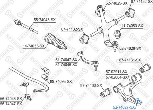 Stellox 52-74027-SX - Giunto di supporto / guida autozon.pro