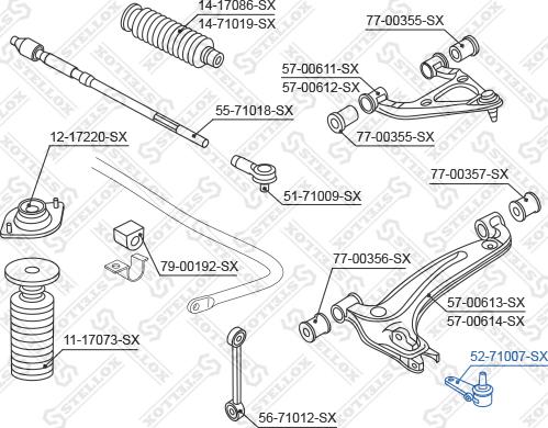 Stellox 52-71007-SX - Giunto di supporto / guida autozon.pro