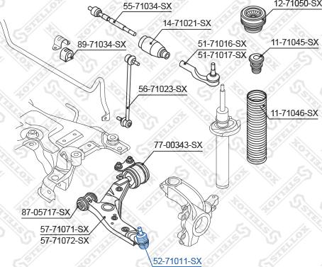 Stellox 52-71011-SX - Giunto di supporto / guida autozon.pro