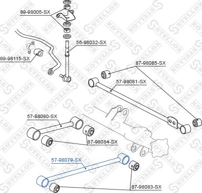 Stellox 57-98079-SX - Asta / Puntone, Sospensione ruote autozon.pro