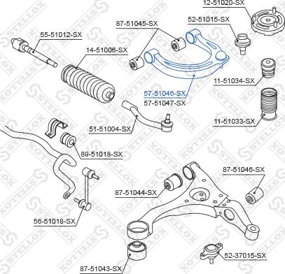 Stellox 57-51046-SX - Braccio oscillante, Sospensione ruota autozon.pro