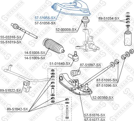 Stellox 57-51055-SX - Braccio oscillante, Sospensione ruota autozon.pro