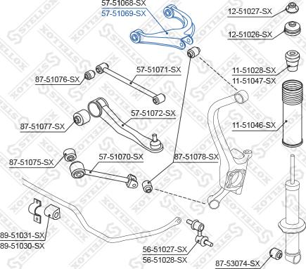 Stellox 57-51069-SX - Braccio oscillante, Sospensione ruota autozon.pro