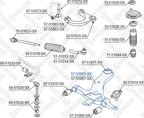 Stellox 57-51065-SX - Braccio oscillante, Sospensione ruota autozon.pro