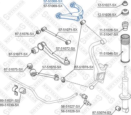 Stellox 57-51068-SX - Braccio oscillante, Sospensione ruota autozon.pro