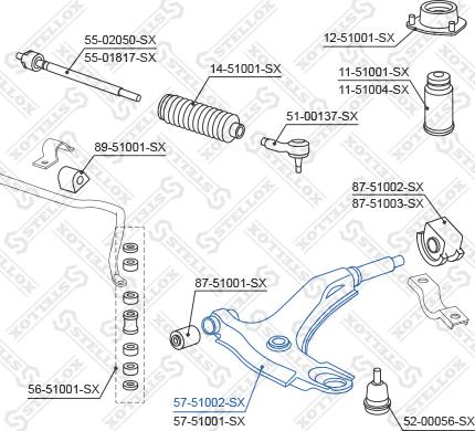 Stellox 57-51002-SX - Braccio oscillante, Sospensione ruota autozon.pro