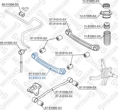 Stellox 57-51012-SX - Braccio oscillante, Sospensione ruota autozon.pro