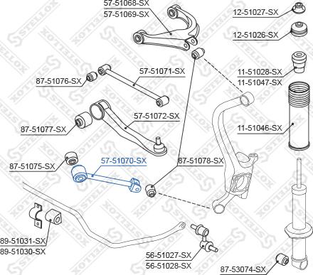 Stellox 57-51070-SX - Braccio oscillante, Sospensione ruota autozon.pro