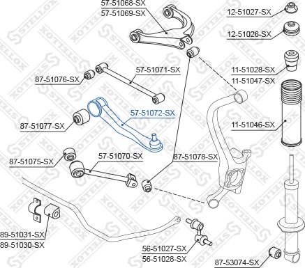 Stellox 57-51072-SX - Braccio oscillante, Sospensione ruota autozon.pro