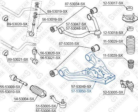 Stellox 57-53050-SX - Braccio oscillante, Sospensione ruota autozon.pro