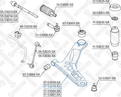 Stellox 57-53079-SX - Braccio oscillante, Sospensione ruota autozon.pro