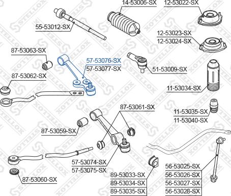 Stellox 57-53076-SX - Braccio oscillante, Sospensione ruota autozon.pro