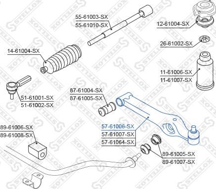 Stellox 57-61006-SX - Braccio oscillante, Sospensione ruota autozon.pro