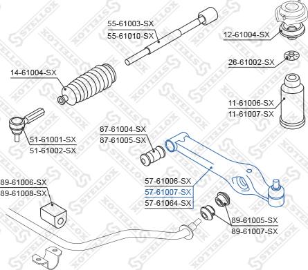 Stellox 57-61007-SX - Braccio oscillante, Sospensione ruota autozon.pro