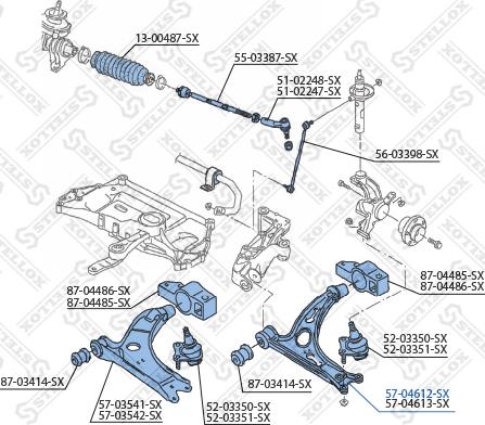 Stellox 57-04612-SX - Braccio oscillante, Sospensione ruota autozon.pro