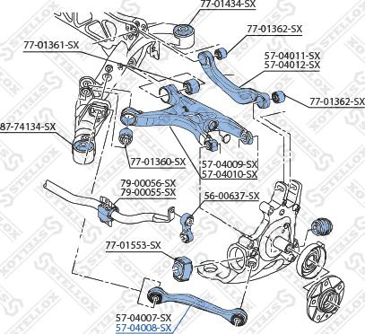 Stellox 57-04008-SX - Braccio oscillante, Sospensione ruota autozon.pro