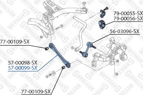 Stellox 57-00099-SX - Braccio oscillante, Sospensione ruota autozon.pro