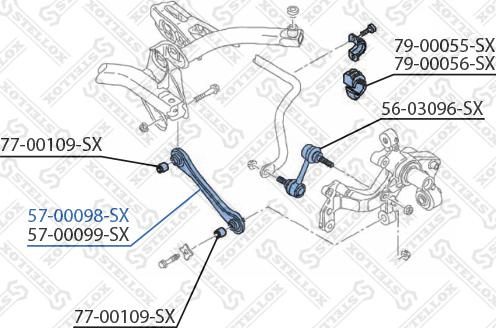 Stellox 57-00098-SX - Braccio oscillante, Sospensione ruota autozon.pro