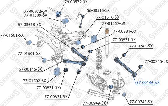 Stellox 57-00146-SX - Braccio oscillante, Sospensione ruota autozon.pro