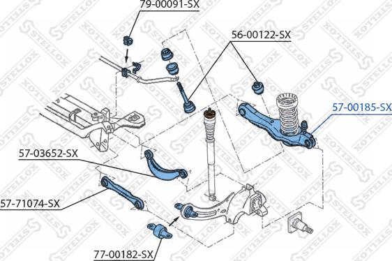 Stellox 57-00185-SX - Braccio oscillante, Sospensione ruota autozon.pro