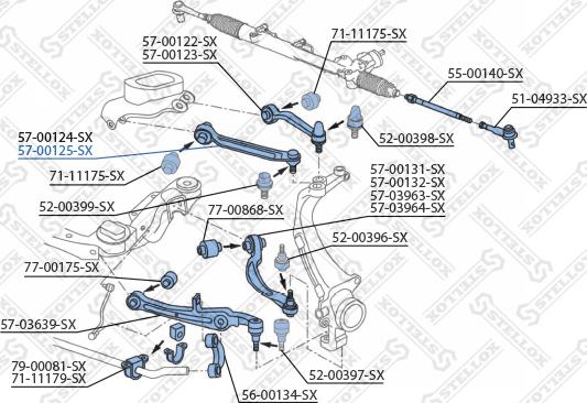 Stellox 57-00125-SX - Braccio oscillante, Sospensione ruota autozon.pro