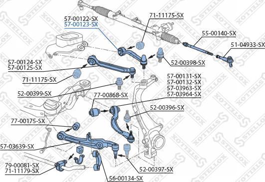 Stellox 57-00123-SX - Braccio oscillante, Sospensione ruota autozon.pro