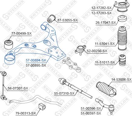 Stellox 57-00894-SX - Braccio oscillante, Sospensione ruota autozon.pro