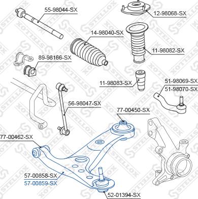 Stellox 57-00859-SX - Braccio oscillante, Sospensione ruota autozon.pro