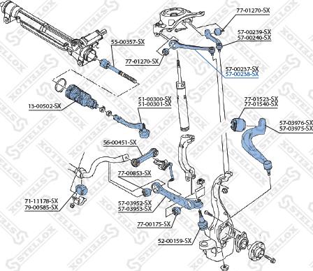 Stellox 57-00238-SX - Braccio oscillante, Sospensione ruota autozon.pro