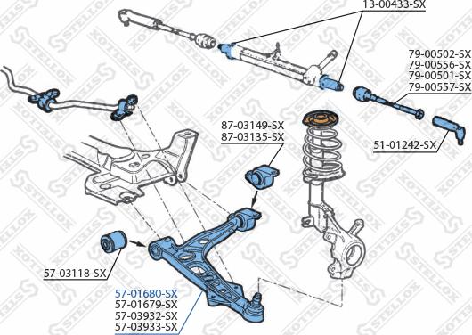 Stellox 57-01680-SX - Braccio oscillante, Sospensione ruota autozon.pro