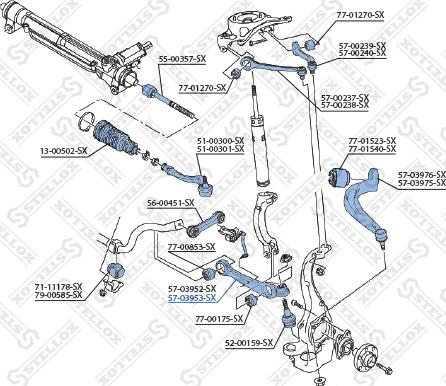 Stellox 57-03953-SX - Braccio oscillante, Sospensione ruota autozon.pro