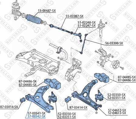 Stellox 57-03542-SX - Braccio oscillante, Sospensione ruota autozon.pro