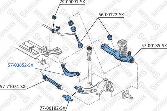 Stellox 57-03652-SX - Braccio oscillante, Sospensione ruota autozon.pro