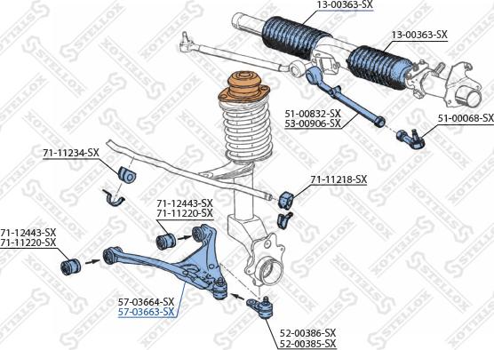 Stellox 57-03663-SX - Braccio oscillante, Sospensione ruota autozon.pro