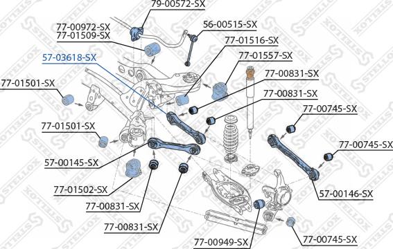 Stellox 57-03618-SX - Braccio oscillante, Sospensione ruota autozon.pro