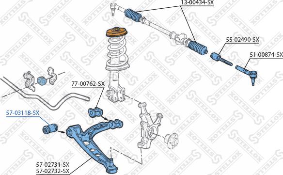 Stellox 57-03118-SX - Supporto, Braccio oscillante autozon.pro