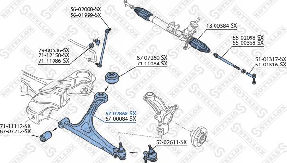 Stellox 57-02868-SX - Braccio oscillante, Sospensione ruota autozon.pro