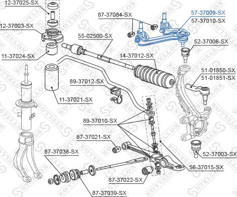 Stellox 57-37009-SX - Braccio oscillante, Sospensione ruota autozon.pro