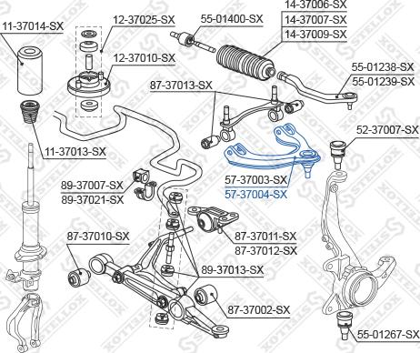 Stellox 57-37004-SX - Braccio oscillante, Sospensione ruota autozon.pro