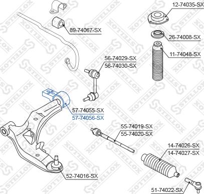 Stellox 57-74056-SX - Braccio oscillante, Sospensione ruota autozon.pro