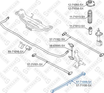 Stellox 57-71099-SX - Braccio oscillante, Sospensione ruota autozon.pro